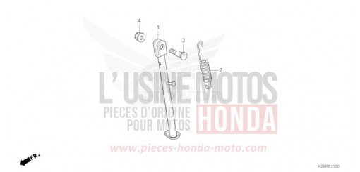 BEQUILLE LATERALE CRF125FS de 2025